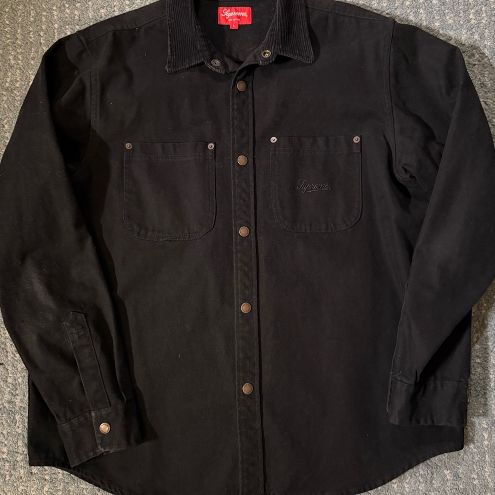 Supreme Black Corduroy Collar Shirt